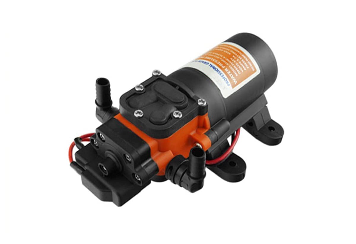 Edelstahl-Druckerhöhungspumpe Rasenstrahlpumpen Selbstansaugende Membranpumpe 12 V Marinewasserpumpe for Wohnwagen-Bootszubehör for Hausgarten-Wassertransportbewässerung