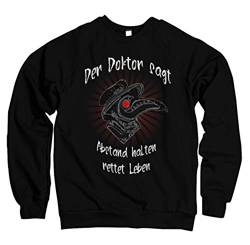 Sweater Monkey Print Pest Doktor homme noir pull imprimé original L