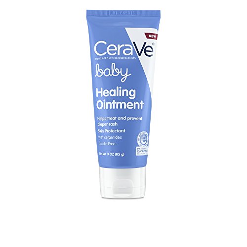 CeraVe Healing Ointment for Baby | Diaper Rash Cream for Extra Dry, Cracked Skin | Lanolin & Fragrance Free | 3 Ounce