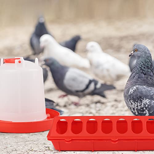 6 Pack Chicken Feeder and Waterer Set Bird Small Poultry Feeder Flip Top Bird Small Poultry Feeder for Pigeon Chick Feeder Small Poultry Feeder Drinker Duckling Quail Feeder 1 L Feeding Dispenser