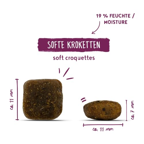 bosch HPC SOFT Mini Perlhuhn & Süßkartoffel | halbfeuchtes Hundefutter für ausgewachsene Hunde kleiner Rassen | Single Protein | grain-free | 1 x 2.5 kg