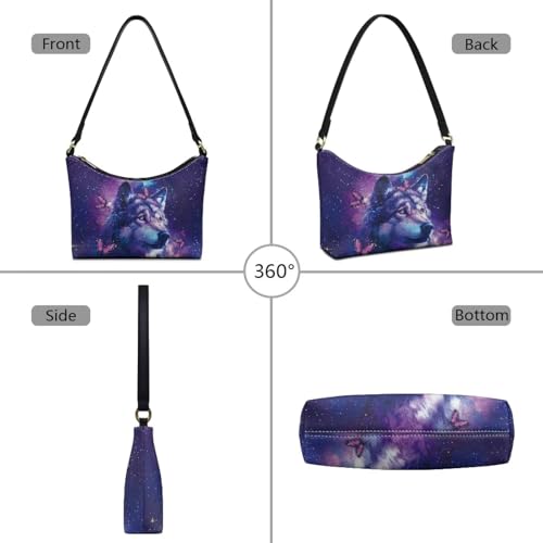 Image of Handbag for Women Leather Underam Shoulder Bag with Zipper Fashion Work Purse Waterproof Travel Wallet
