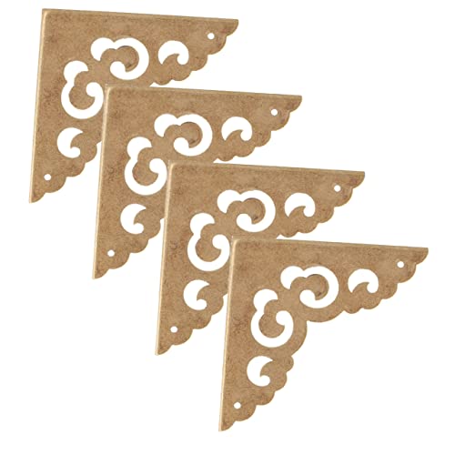 Housoutil Copper Corner Protectors for Jewelry Box Cabinet Edge Protectors Box Safety Guard Decorative Edge Covers