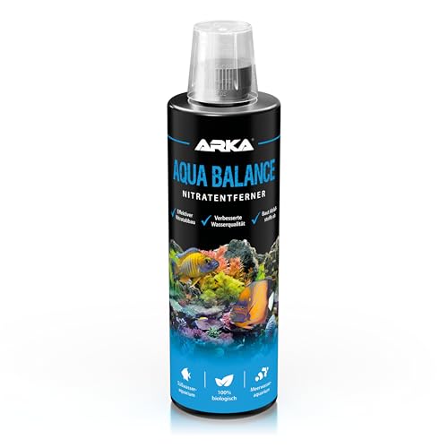 Nitratentferner Aquarium 473 ml – biologisch gegen Nitrat, Algen & Trübstoffe – für Süß- & Meerwasser – verbessert Wasserqualität & Ökosystem – ARKA Aqua Balance