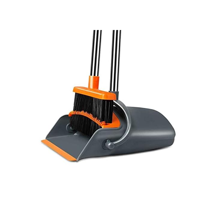 Buy Dust Pan and Broom, SelfCleaning with Dustpan Teeth, Ideal for Dog