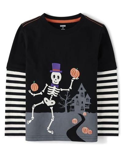 Image of Gymboree Boys and Toddler Embroidered Graphic Long Sleeve Layered T-Shirts