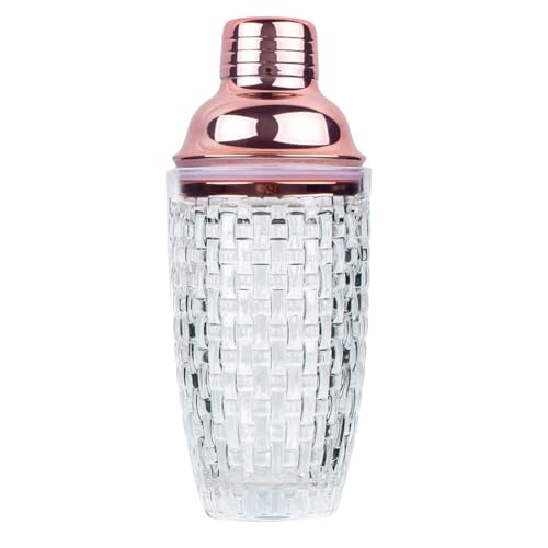 Nettoppo Juego de Coctelera de Vidrio de 13 Oz - Coctelera de Vidrio para CóCteles, Cocteleras y Cocteleras de Rosa