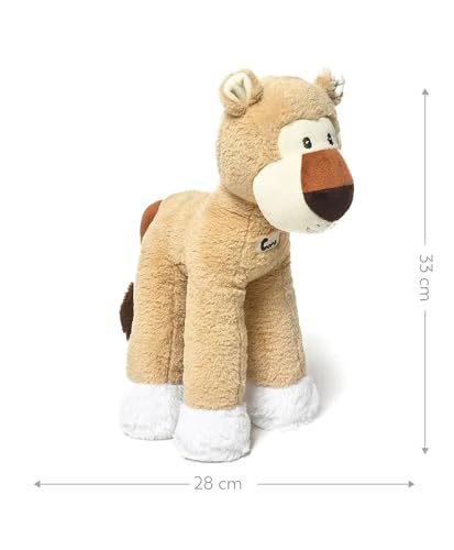 Image of Mi Arcus Lion Cub Soft Plush Toy Made with Tiger Fur Brown- Height 33 cm