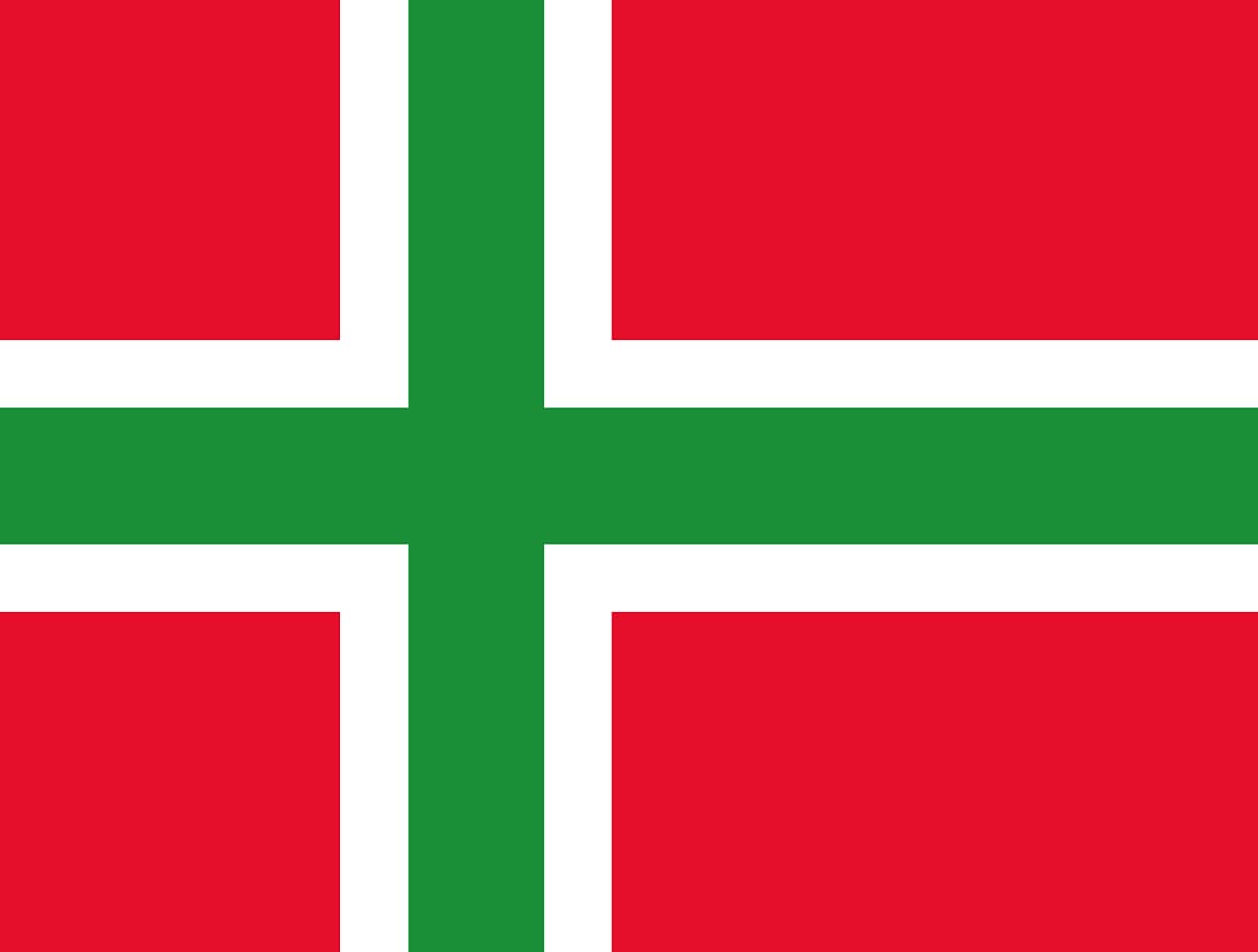 Drapeau Bornholm Danemark XL pavillon haut de gamme Bornholmsflaget