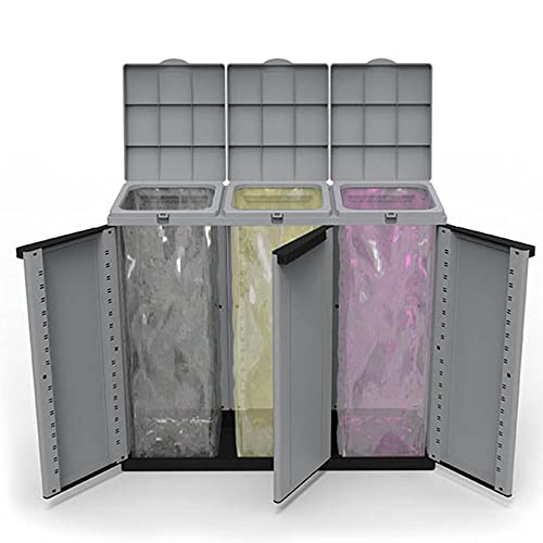 Contenitore EcoCab 3 per raccolta differenziata - 102x39x88,7 cm - 3 portasacco da 110 L ciascuno - Terry