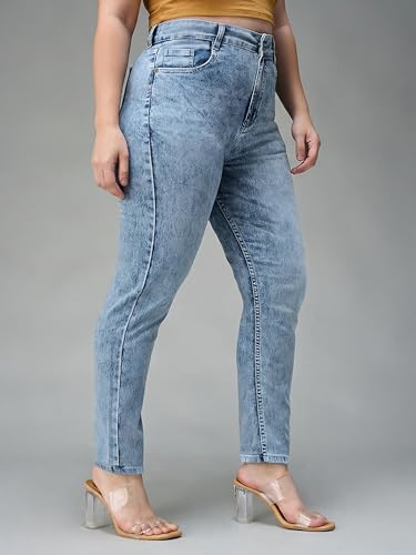Image of Miss Chase A+ Women's Bootcut High Rise Regular Length Stretchable Denim Jeans