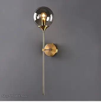 Harold Electricals Richard Wall Light for Living Room, Bedroom, Hall, Lobby, Showroom Balcony, Home Decoration - Smoky Glass (Bulb Not Included) Pack of 1