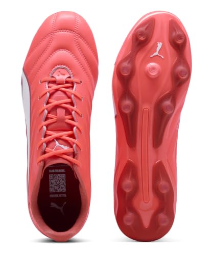 Puma King PRO FG/AG, Unisex Fussballschuh, Glowing RED-Puma White-RED FIRE, – Ansicht 3