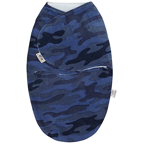 Image of BlueSnail Baby Swaddle, Soft and Comfortable, Newborn Easy Wrap Receiving Blanket, Suitable for 0-3/3-6 Months (Dark Blue, 0-3 Months)