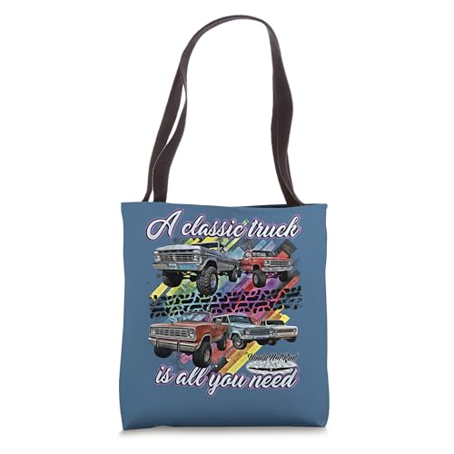 Classic Pickup Truckvintage Truckliftted Truckbugoutusa Tote Bag