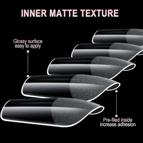 Image of QUEENFINGER Soft Gel Nail Tips - 600 Pcs Short Almond Shape, 12 Sizes - Full Cover Clear Tips for DIY Nails & Salons