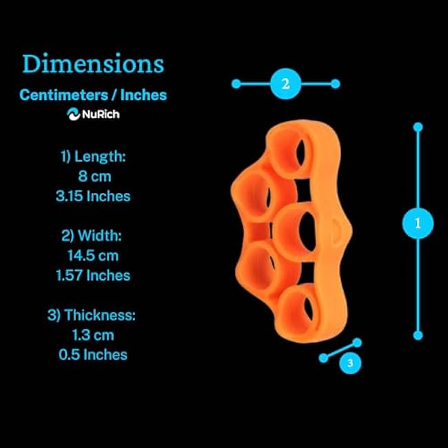 Finger Stretcher Bands 3 Pack Hand Forearm Exerciser Relieve Joint Pain Strengthen Grip