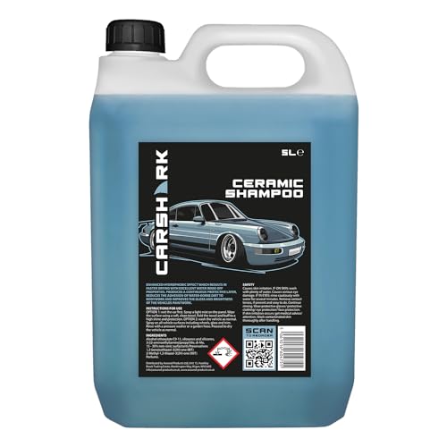 CARSHARK Ceramic Car Shampoo 5 Litre Hydrophobic Effect Protective Layer Improves Gloss of The Paintwork