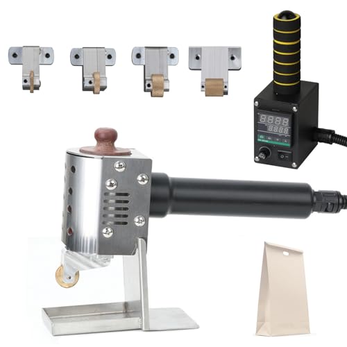 Hot Melt Glue Dispenser, Professional Hand Push Roller, Adjustable Temperature 50-220℃, Digital Display, Ideal for Leather Packaging, Includes Multiple Glue Rollers, 50ml