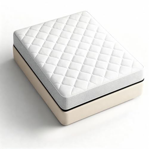 Muebles en Oferta Colchón Viscoelástico Firmeza Alta 24cm Altura para Dolores de Espalda - Colchón Transpirable Antiácaros Matrimonio e Individual (105x200)