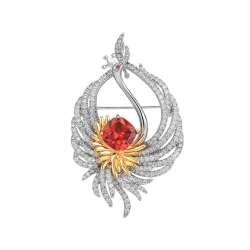 Cadeau Noël femme broche phoenix en strass, le bijou symbolique idéal pour une fête