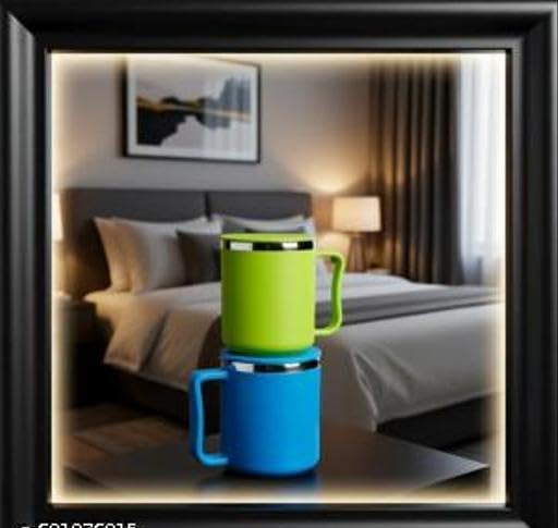 Image of Tea-Coffee Edition Premium Cup Set Coffee Cup with Lid Unbreakable Stainless Steel Coffee Mug Perfect for The Office&Home. VAI-P2415