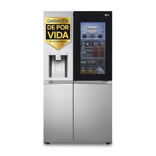 LG GSXV91BSAE   Frigorífico Side By Side, Serie 900, Instaview Door in Door, Fresh Balancer, Clasificación E, 635 L, Sin Toma de Agua, Inox Antihuellas
