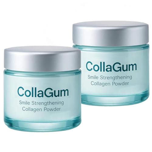 Collagum Smile Strengthening Collagen Powder Collagen Tooth - Hydroxyapatite Toothpaste Care Powder Protect Gum Protect Gum & Enamel Care Fluoride-Free Gentle Formula (2PCS*50g)