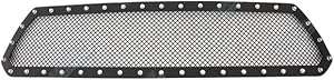 APS Compatible with Toyota Tacoma 2012-2015 Main Upper Stainless Steel Black Mesh Rivet Grille Insert TL6971H
