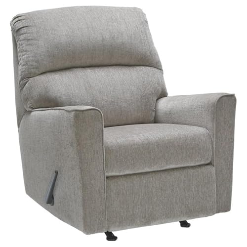 Signature Design by Ashley Altari Rocker Recliner Chair, Plush Chenille Upholstered Reclining Chair, Gentle Rocking Motion & One‑Pull Recline for Comfort, 34' W x 39' D x 40' H