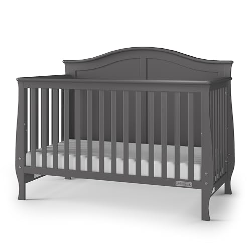 Image of Child Craft Camden 4-in-1 Convertible Crib, Baby Crib Converts to Day Bed, Toddler Bed and Full Size Bed, 2 Adjustable Mattress Positions, Non-Toxic, Baby Safe Finish (Cool Gray)