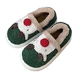 Hausschuhe Herren Lustige, Damenmode Themen 3D Druck Home Comfort Warme Tasche und(Green, 41)