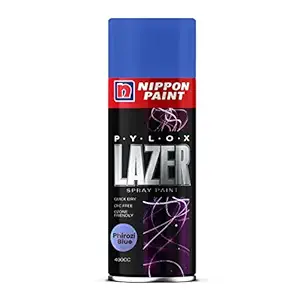 Nippon Paint PYLOX Lazer Phirozi Blue Colour | Multipurpose Spray Paint Can | 400 ML | For Cars and Bikes
