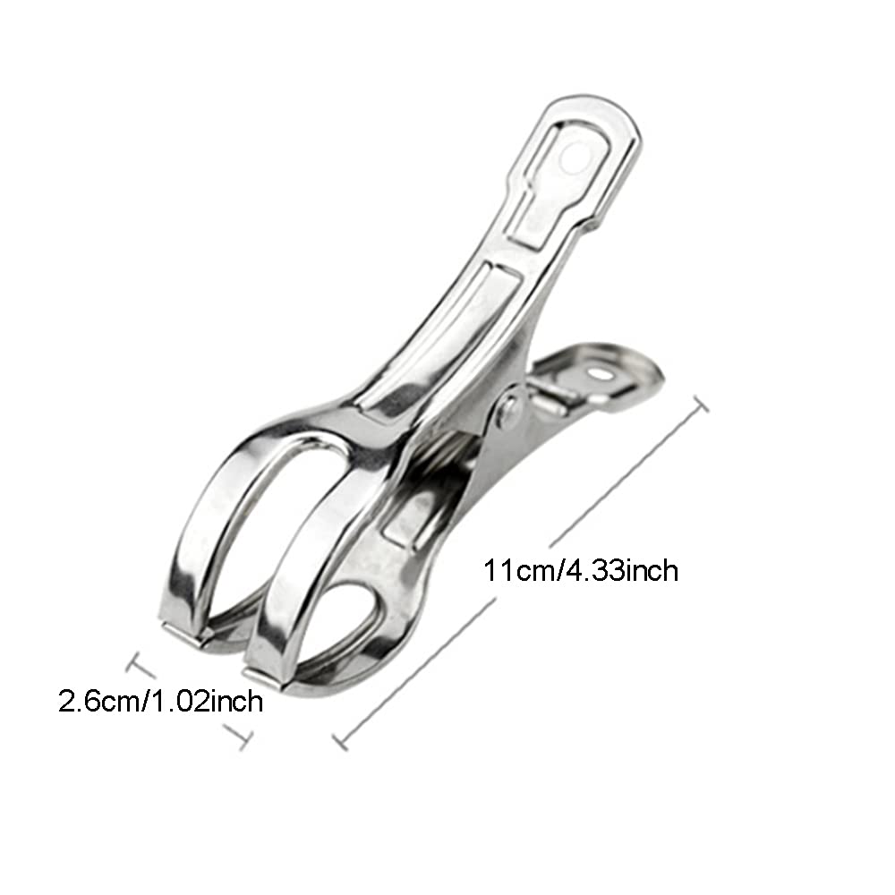 TopHomer Pinzas de Toalla de Playa de Acero Inoxidable, Pinzas de Tela de Gran Resistencia, Pinzas a Prueba de Viento para lavandería, Cocina, baño, jardín, Escuela, Hospital, 30 Unidades