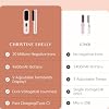 Cordless Hair Straightener Brush, Go Brush Pro, Portable Crystal Diamond Bling Mini Straightening Brush for Travel, Negative Ion Hot Comb with 9 Temps, Anti-Scald Ceramic, Fast Charging for Women