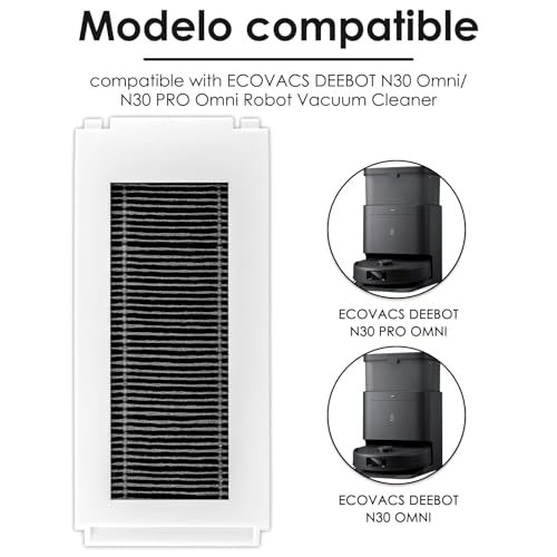 (5 Pack) N30 Pro Omni Replacement HEPA Filters for ECOVACS DEEBOT N30 Pro Omni / N30 Omni Robotic Vacuum Cleaner, Filters Accessories, Vacuum Parts Upright Filter - Image 5