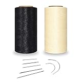 Material: El hilo de cera está hecho de poliéster, encerado, con superficie brillante, fuerte y resistente al desgarro.