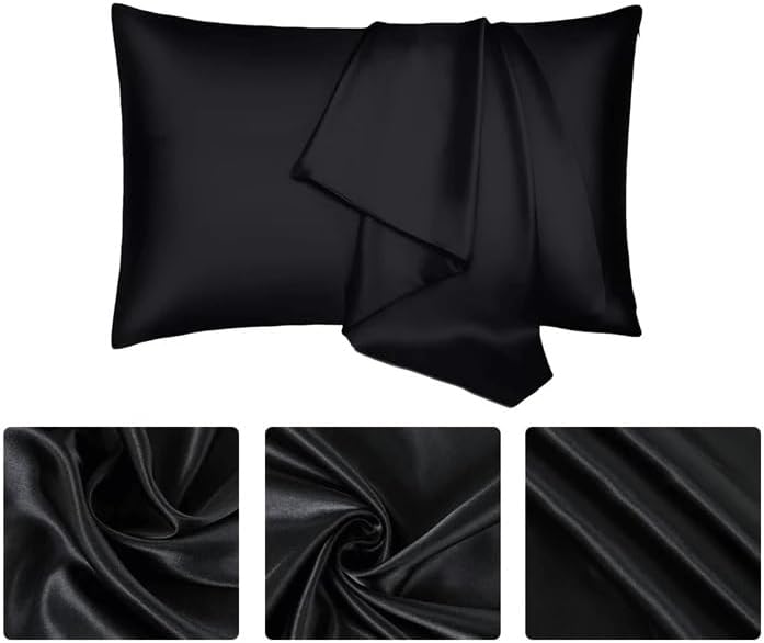 Spinning Pillowcase Solid Color Pillowcase Bedding Smooth Multi-Color Satin Pillowcase Household