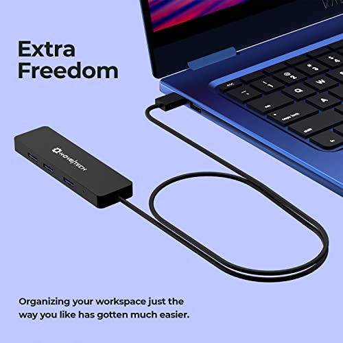 NOV8Tech Hub USB 3.0 a 4 porte con cavo esteso da