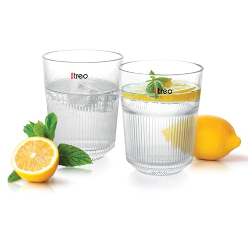 Image of Treo by Milton Aurora Water Tumbler I Premium Glass Set of 6, 310 ml Each for Water, Cold Drink I Perfect for Home, Restaurants and Parties