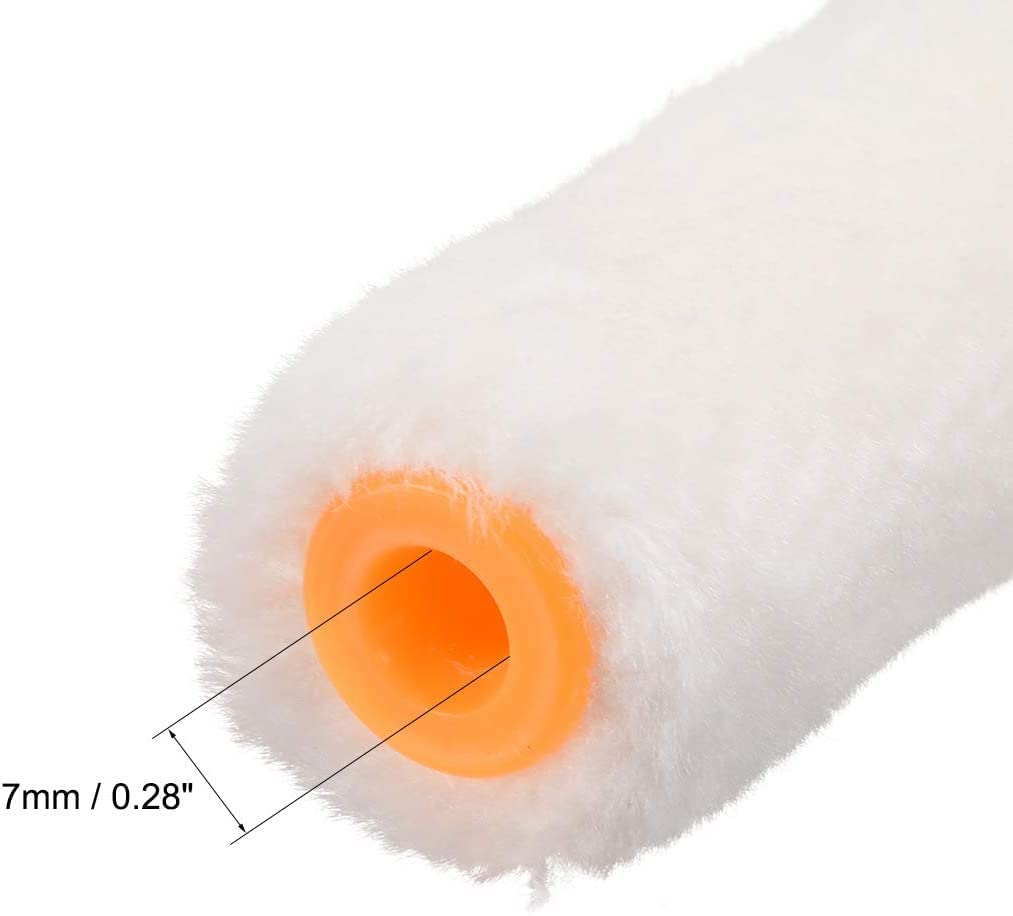 Cubierta de rodillo pintura, cepillo algodón 4 pulgadas for tratamiento pared, blanco, 30 Uds