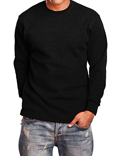 NE PEOPLE Mens Basic Lightweight Long Sleeve Round Neck Slim Fit/Regular Fit Thermal Shirts Tops (S-5XL)