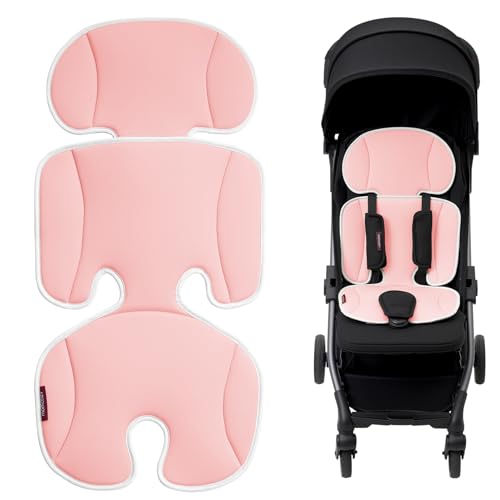 Momcozy Stroller Cooling Pad | Universal Soft Cooler Pad Breathable & Adjustable Seat Liner | Detachable 2-Piece Cooling Cushion | Fits Strollers Crib High Chair Bassinet Swing
