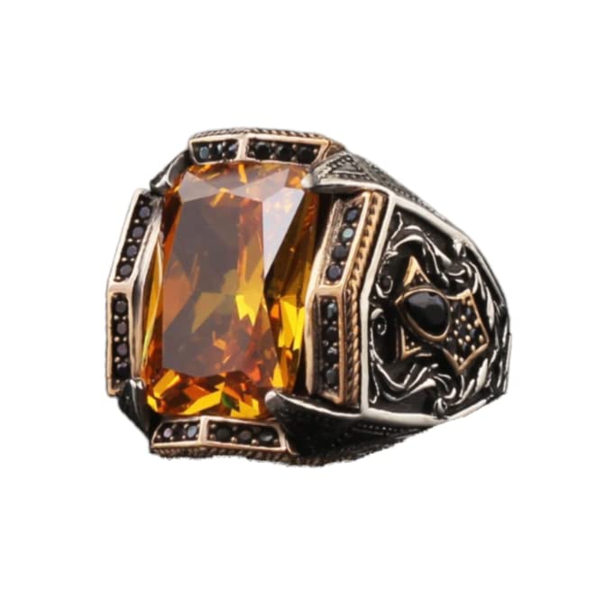 Carat Sutra RARE PRINCE Exclusive Turkish Style Ring with Yellow Citrine, Sterling Silver 925 Ring | Jewellery for Men| With Certificate of Authenticity, US 9.25/IND 19 (B0DCKSCZNB) Amazon Price History, Amazon Price Tracker