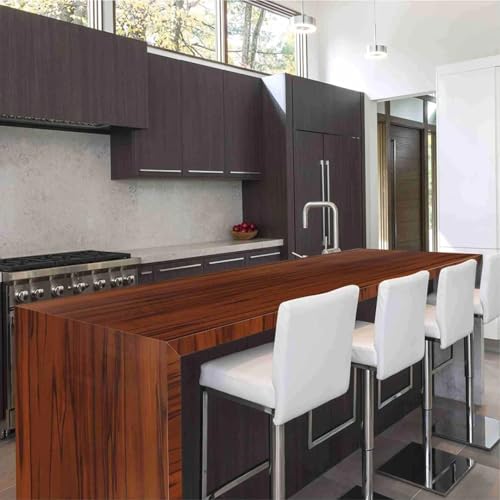 Image of SUNBIRD Wood Grain Wallpaper Self Adhesive Removable Contact Paper PVC Waterproof Wallpaper Rolls Kitchen Stickers Furniture Wardrobe Wall Papers Home Decor (12 X 48 Inch, Black Brown Wood)