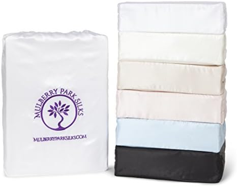 King Silk Sheet Set (15" Pocket) - Black - Deluxe 22 Momme 100% Pure Mulberry Charmeuse Natural Bedding - Oeko-TEX Certified - Seamless