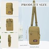 MultiValue 18,3 cm (7,2") etui na telefon do zawieszenia, torebka na brzuch z tkaniny Oxford z haczykiem i regulowanym paskiem na ramię, mini etui na telefon dla kobiet i mężczyzn (czarny)