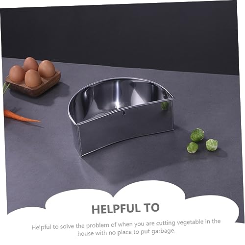 Cabilock cubo de basura rectangular de acero inoxidable miniatura 7