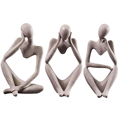 2 Peças de Escultura de Estatueta de Escritório Estante de Livros Estátuas de Resina Ornamentos