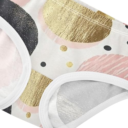 Colorful Dots Print Girls' Underwear for Daily Wear Comfort Underwear for Young Girls in Sizes 2T,3T, 4T, 5T, 6Y and 8Y4
